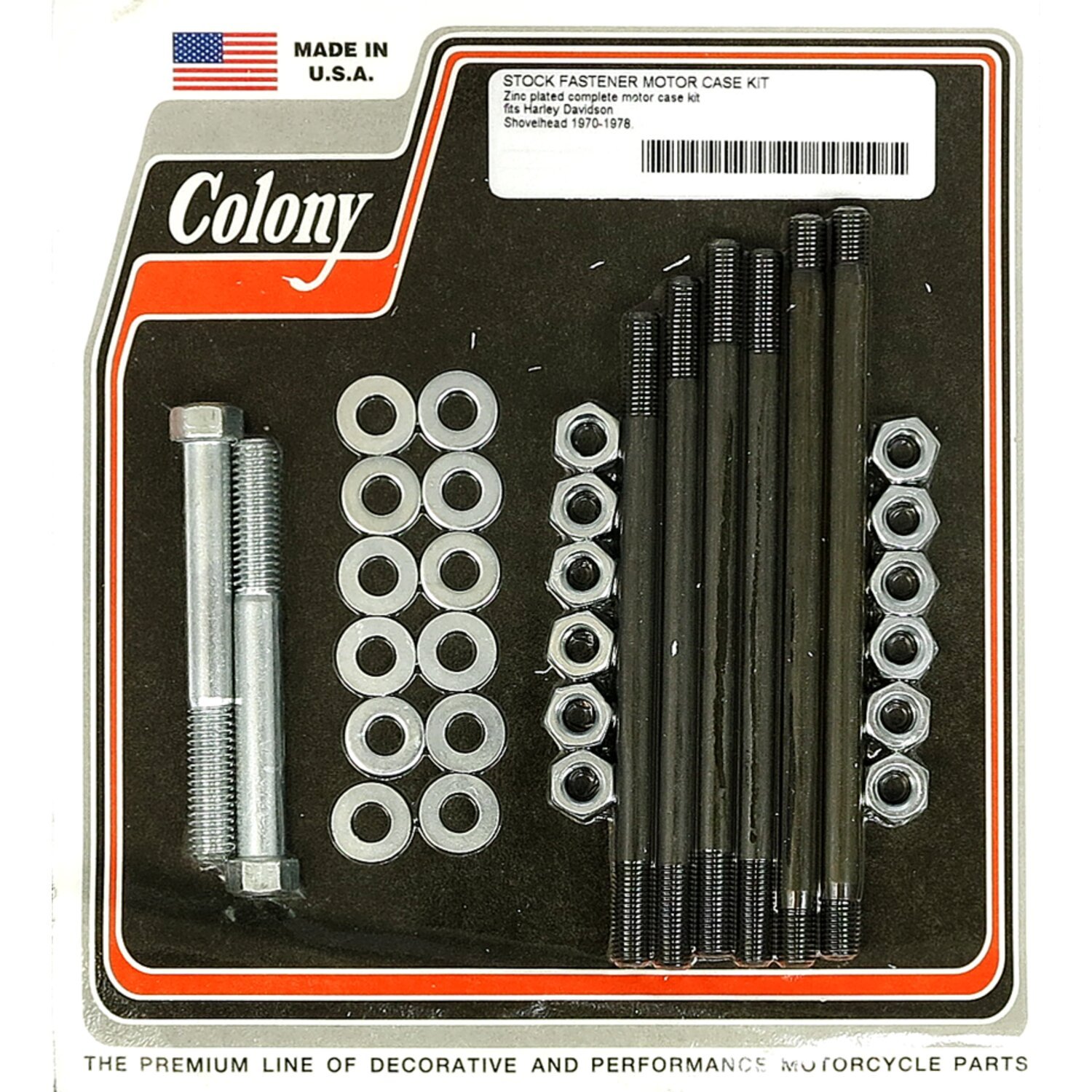 Colony crankcase bolt kit, Gray, Satin