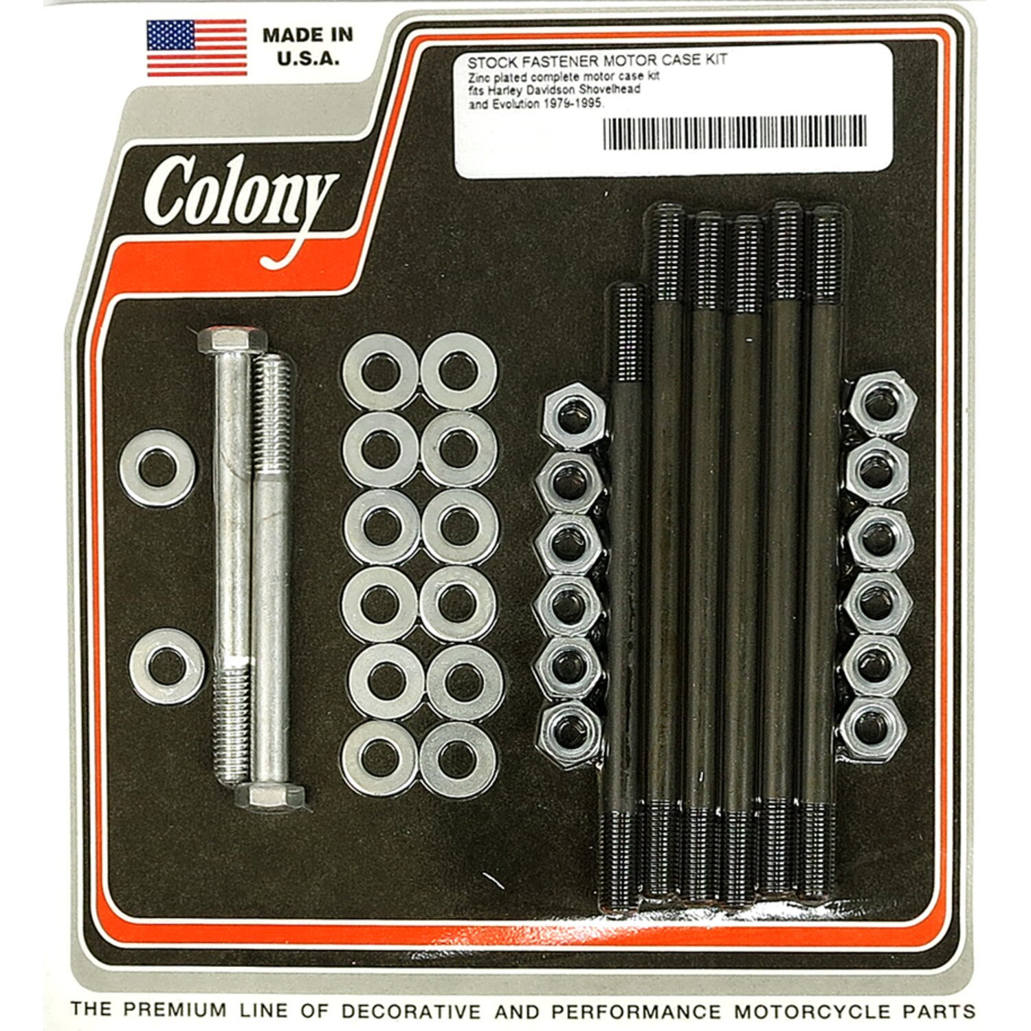 Colony crankcase bolt kit, Satin