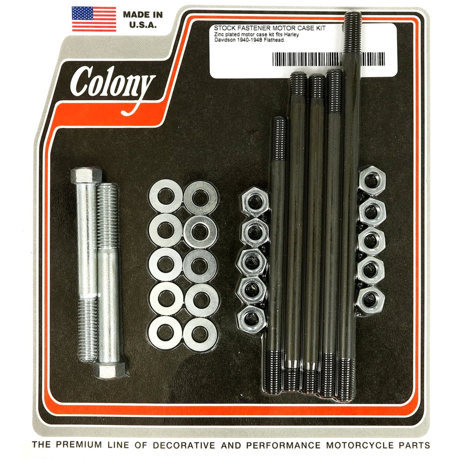 Colony crankcase bolt kit, Unpainted
