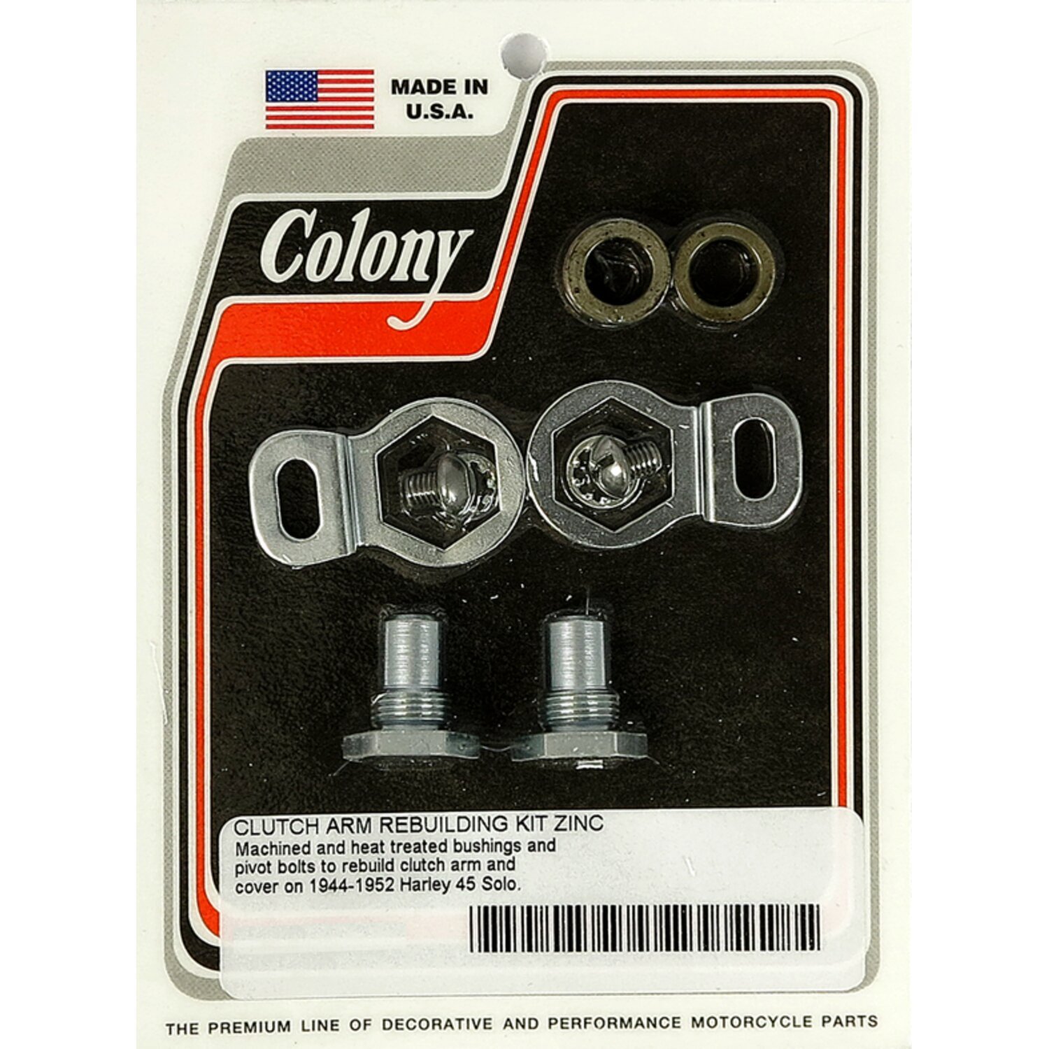 Colony, clutch arm rebuild kit. Zinc, Unpainted