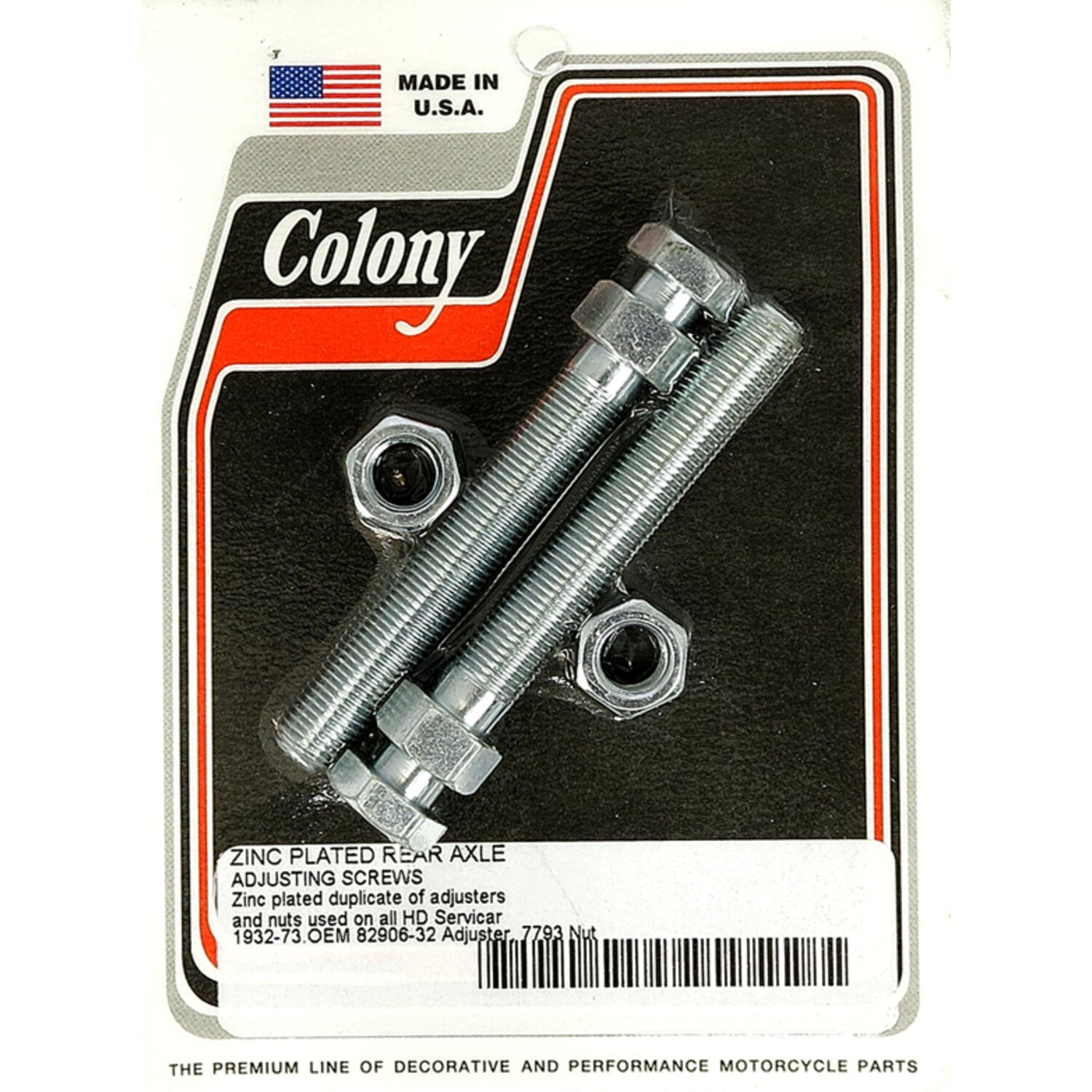 Colony axle adjuster kit, Polished
