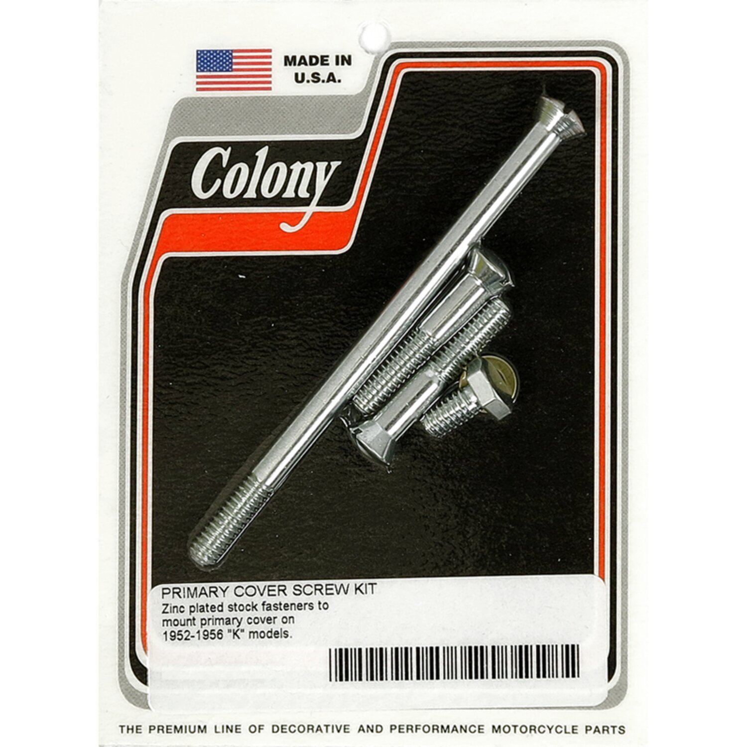 Colony primary mount kit slotted head, zinc