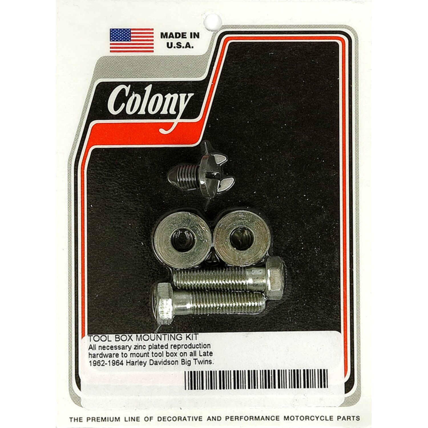 Colony, L62-64 tool box mount kit. Zinc