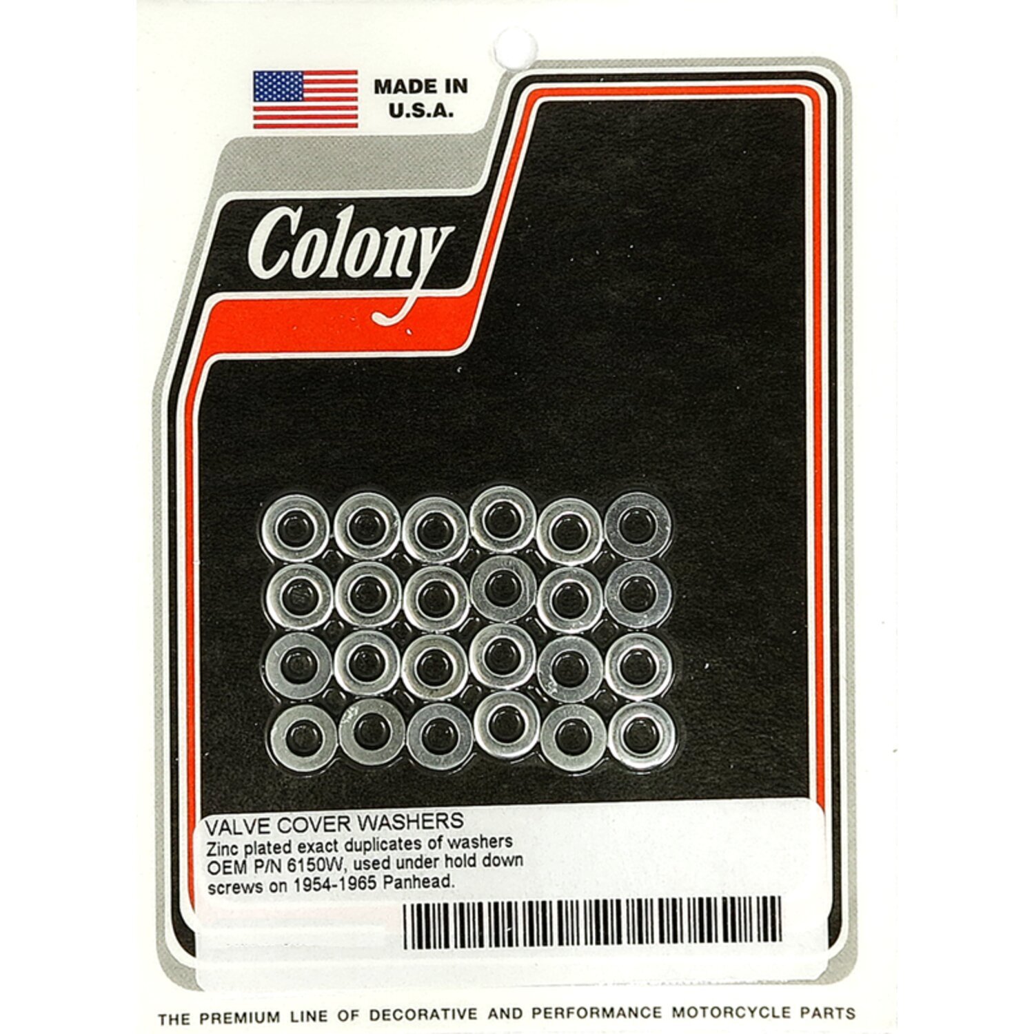 Colony, rocker cover washer set. Zinc