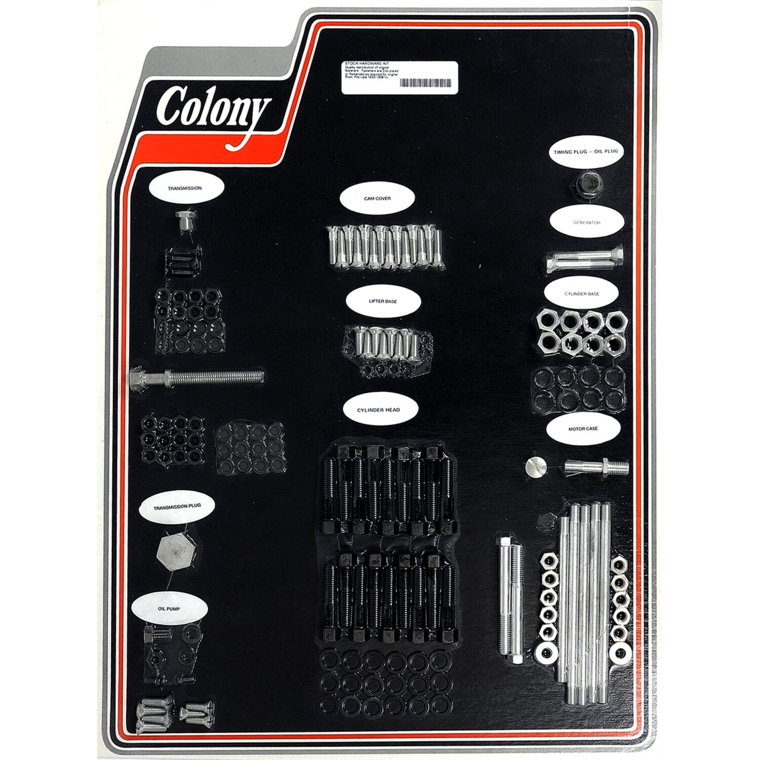Colony motor screw set, Raw
