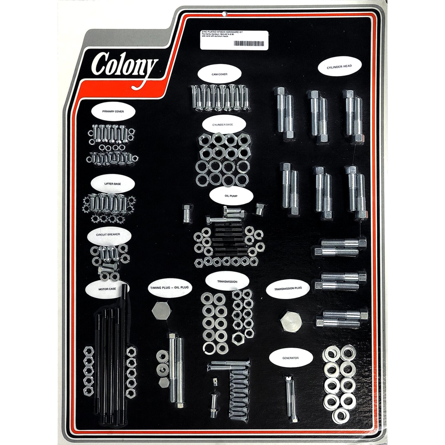 Colony motor screw set, Unpainted, Raw
