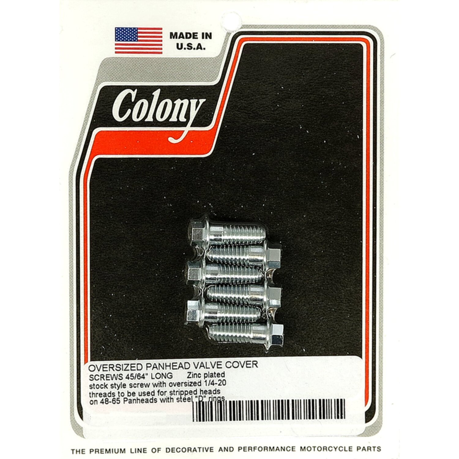 Colony, oversized Panhead rocker cover screw set