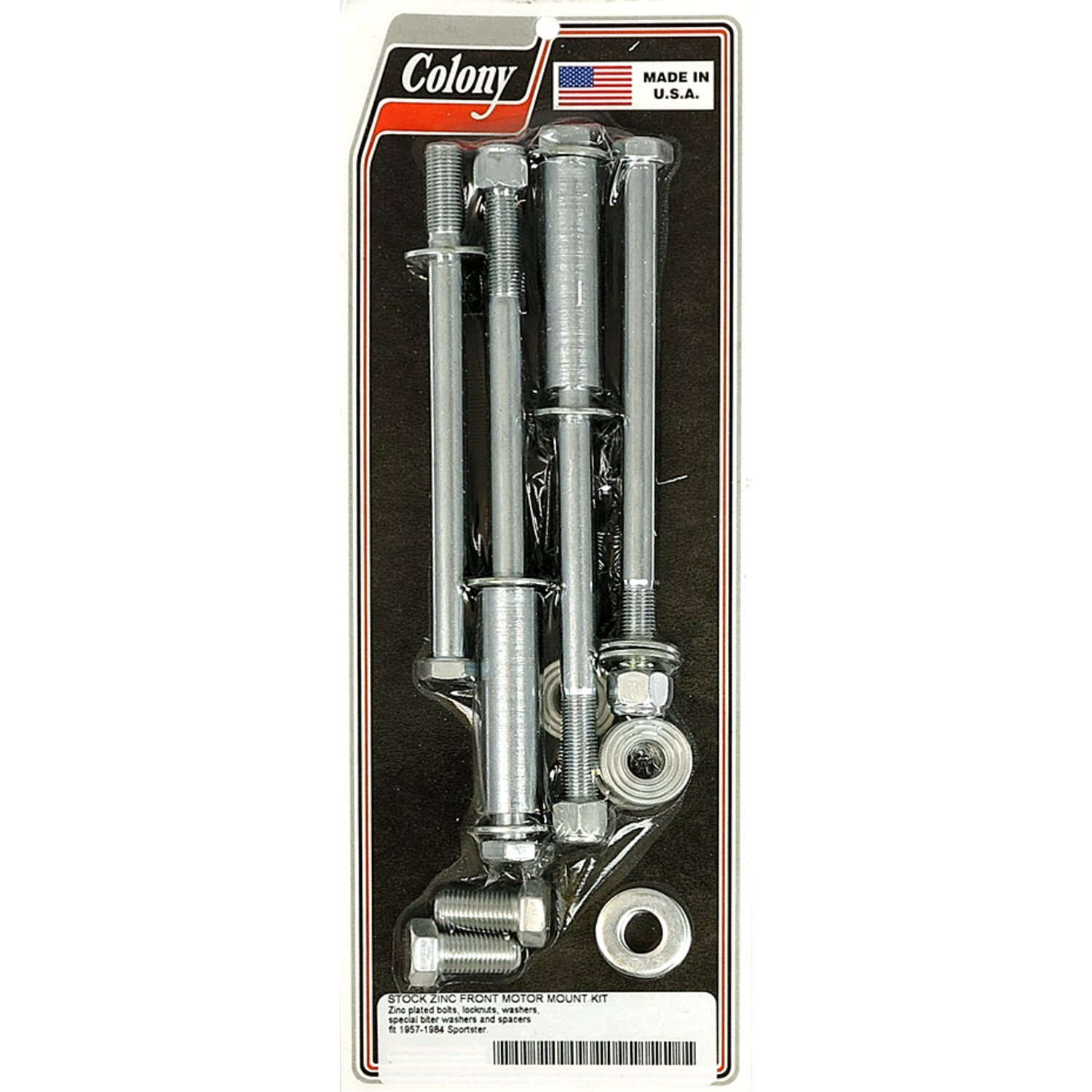 Colony upper & lower motor mount kit, Unpainted, Raw
