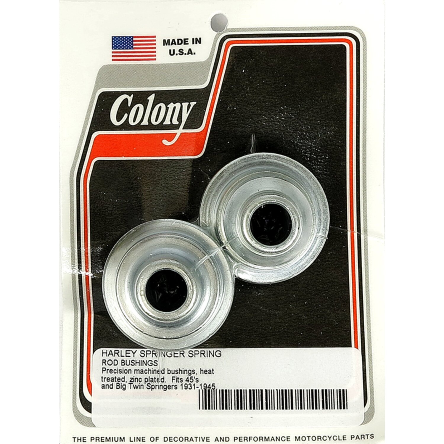 Colony. Springer spring rod bushings, Zinc