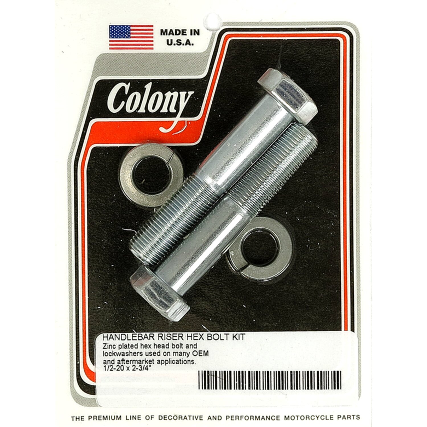 Colony riser bolt set, Silver, Matte