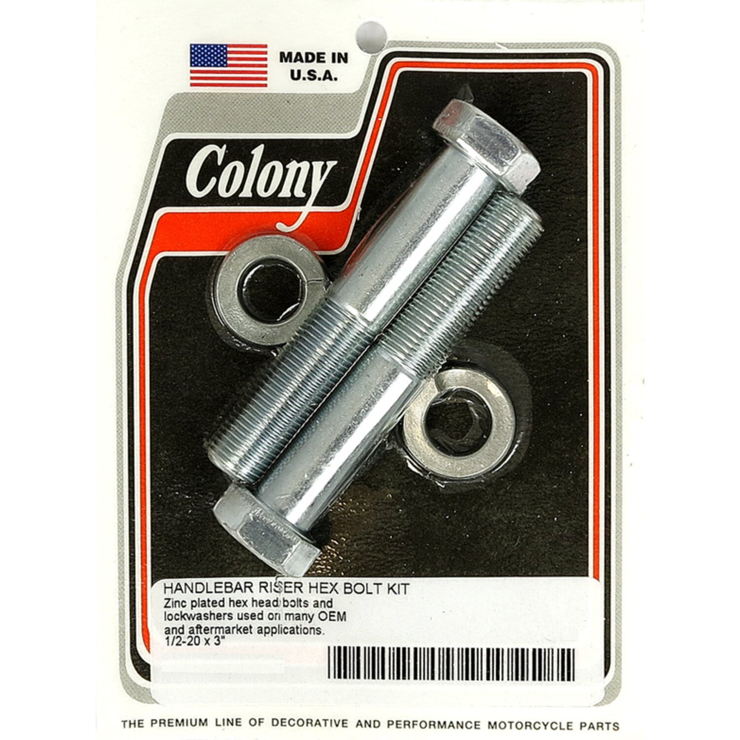 Colony riser bolt set, Silver, Raw