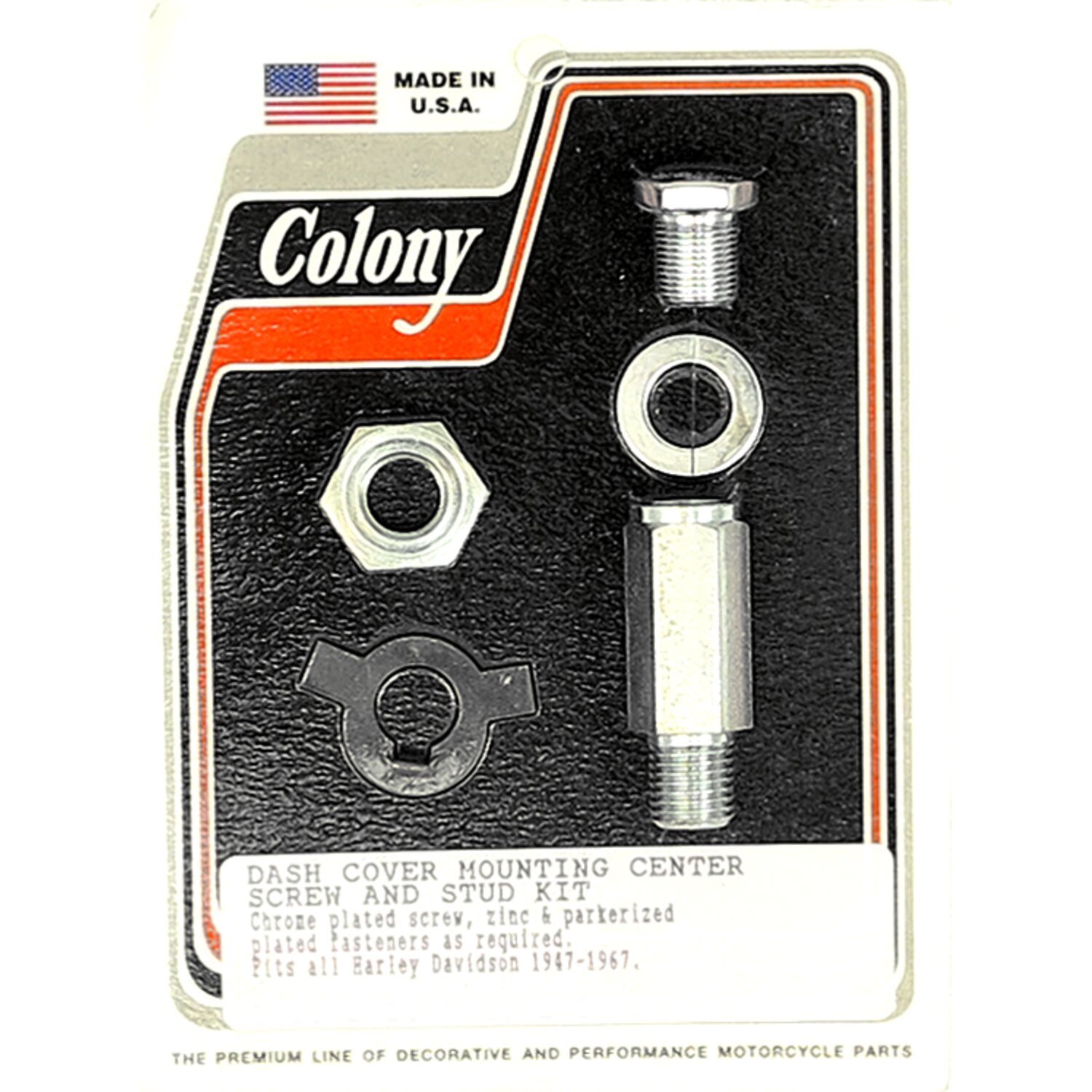 Colony, dash screw & nut kit. Zinc