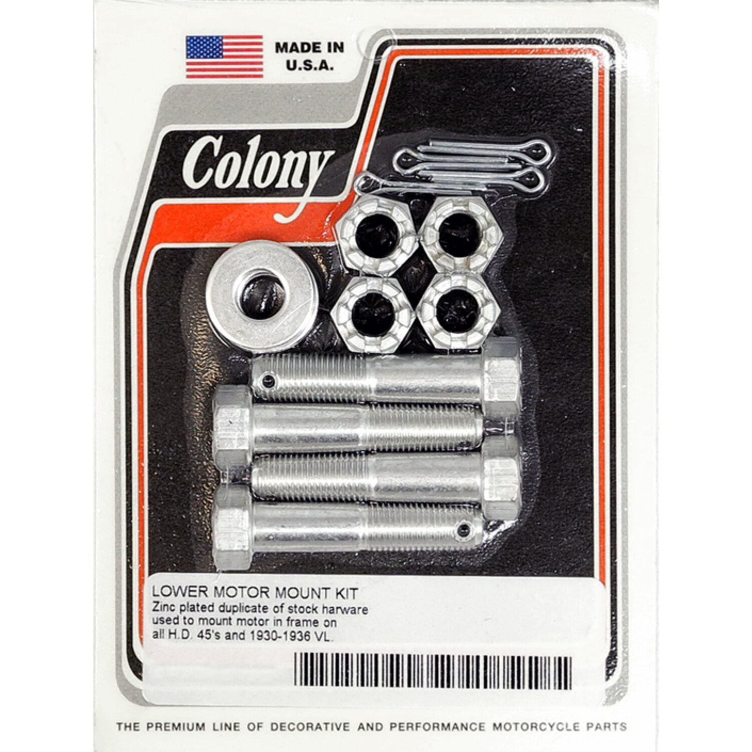 Colony lower motor mount kit zinc