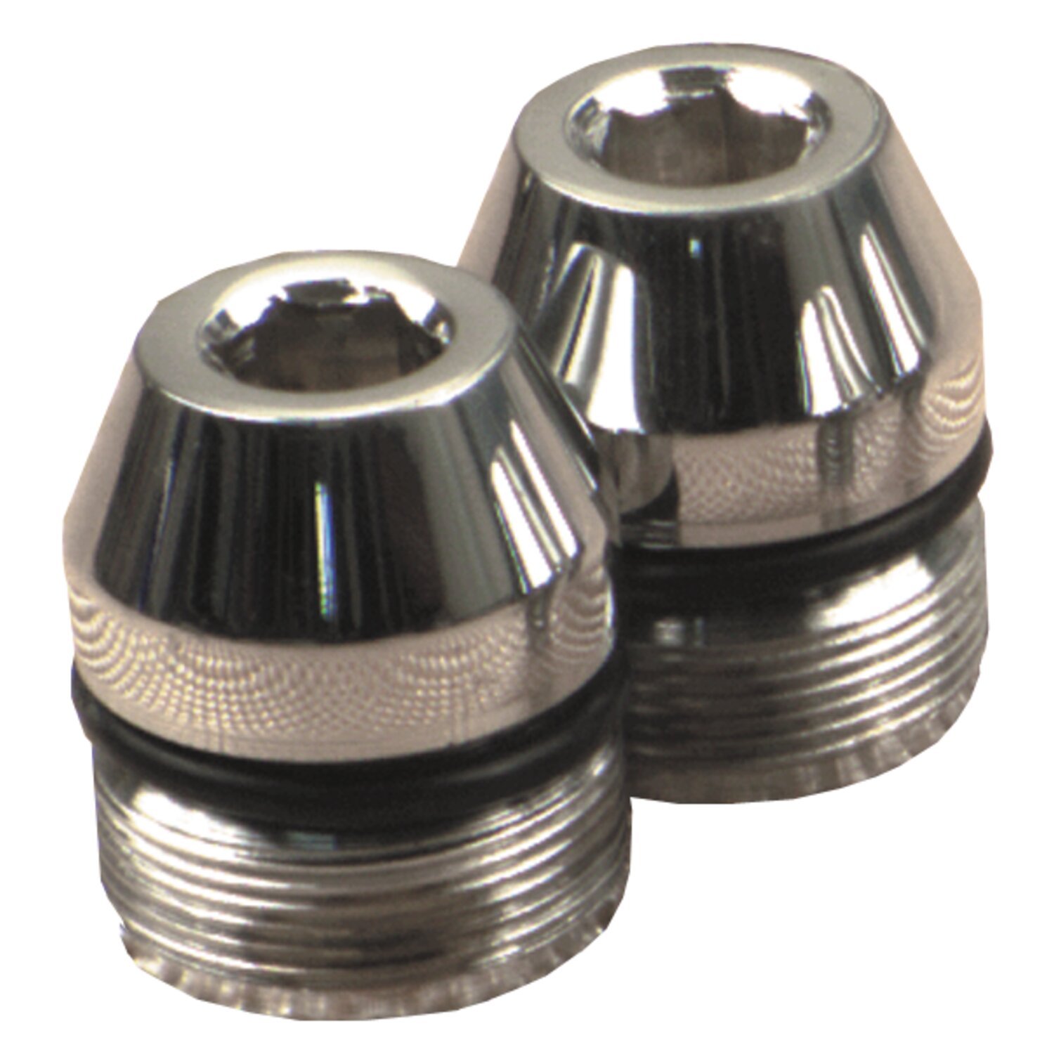 Gardner-Westcott, 39mm fork tube plugs. Tapered Allen