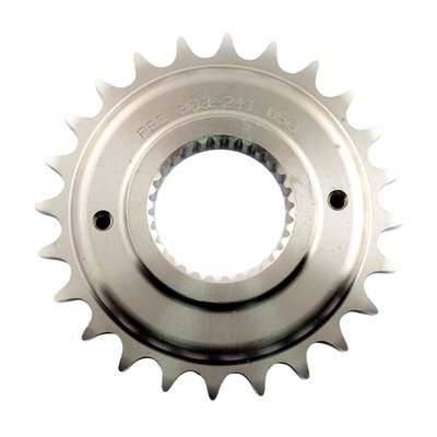 .500" (12.7mm) offset; Used when converting from belt to chain drive; CNC machined; 8620 alloy steel; Heat treated; Nickel plated