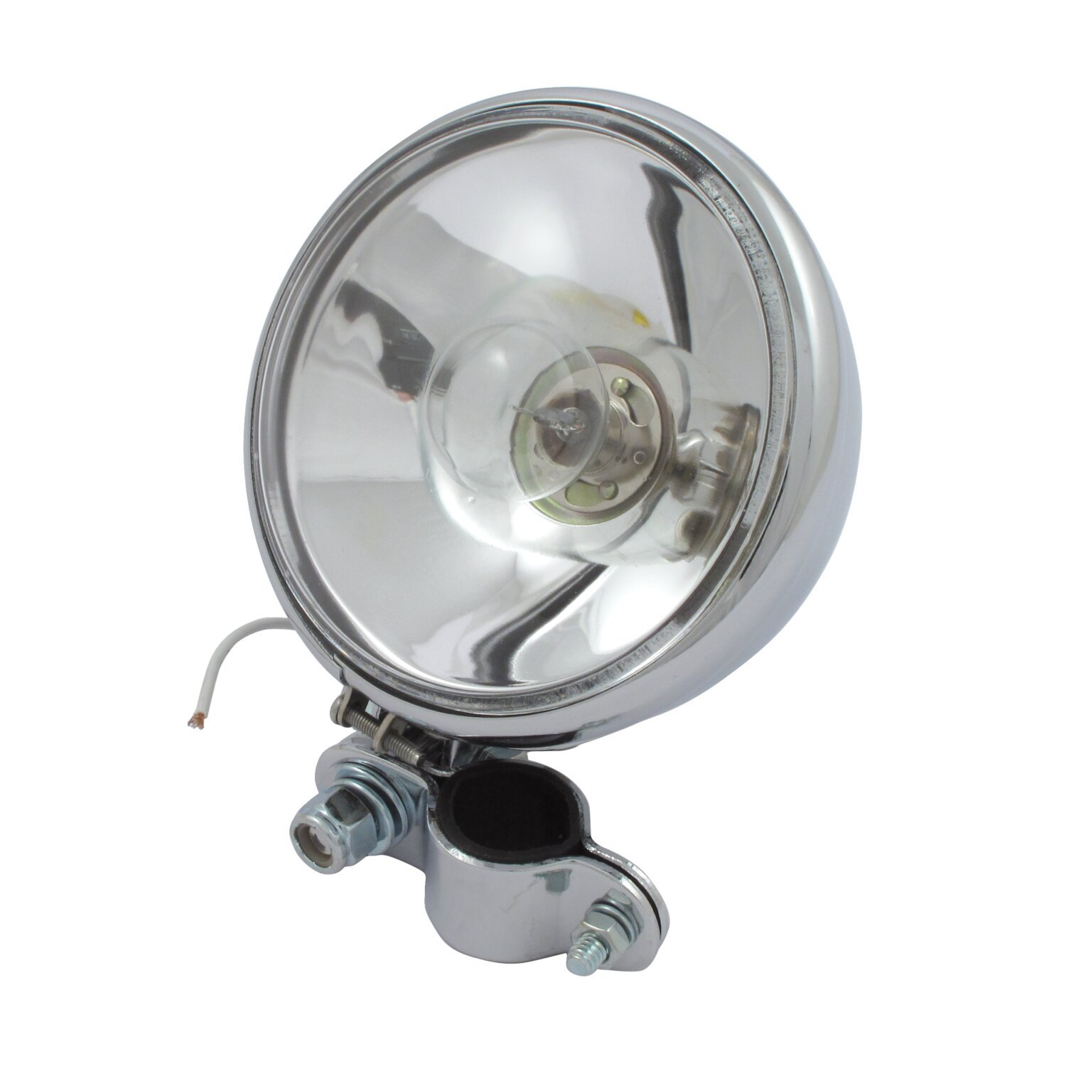 4-1/2" early spotlamp with clamp. 12-volt, Chrome