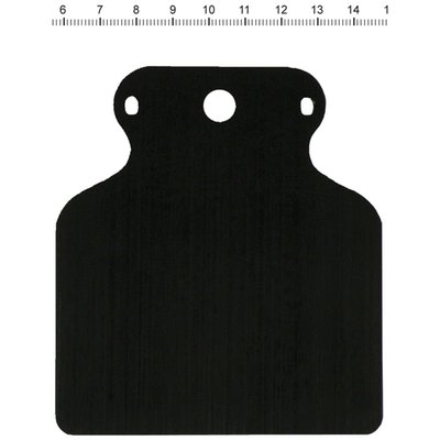 Black anodized. 
Bracket 'A style'. 
Universal precision laser-cut 2.5mm thick aluminum bracket to mount the Motoscope Mini to your bike. 
Can be cut and drilled to suit your specific application. 
Overall dimensions approx. 10cm high x 9cm wide. 