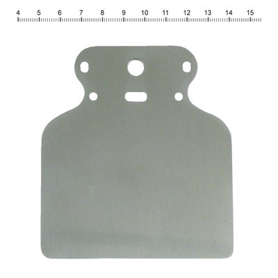 Polished. 
Bracket 'C style'. 
Universal precision laser-cut 2.5mm thick aluminum bracket to mount the Motoscope Mini + Motosign Mini to your bike. 
Can be cut and drilled to suit your specific application. 
Overall dimensions approx. 10cm high x 9cm wide. 