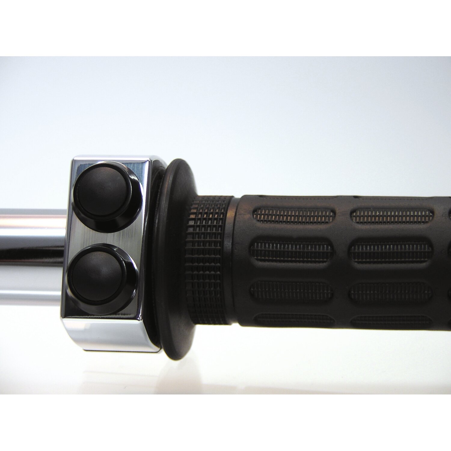 Motogadget, mo.switch 2 push button housing 1" h/b, Black, Polished