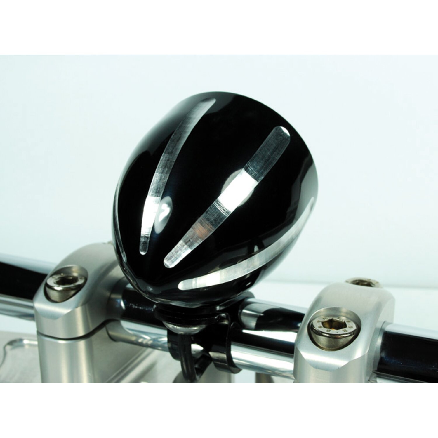 Motogadget, Tiny mount cup 'Grooved' 1". Black CC, Matte