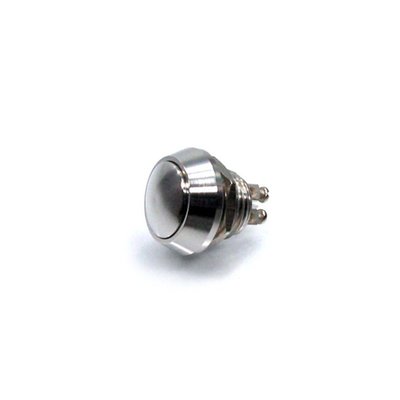 Stainless steel finish. M12 threaded. Stock replacement push-button switch. Not lighted. Fits Motogadget's standard size mo.switches and 930333 Motogadget push button kit.