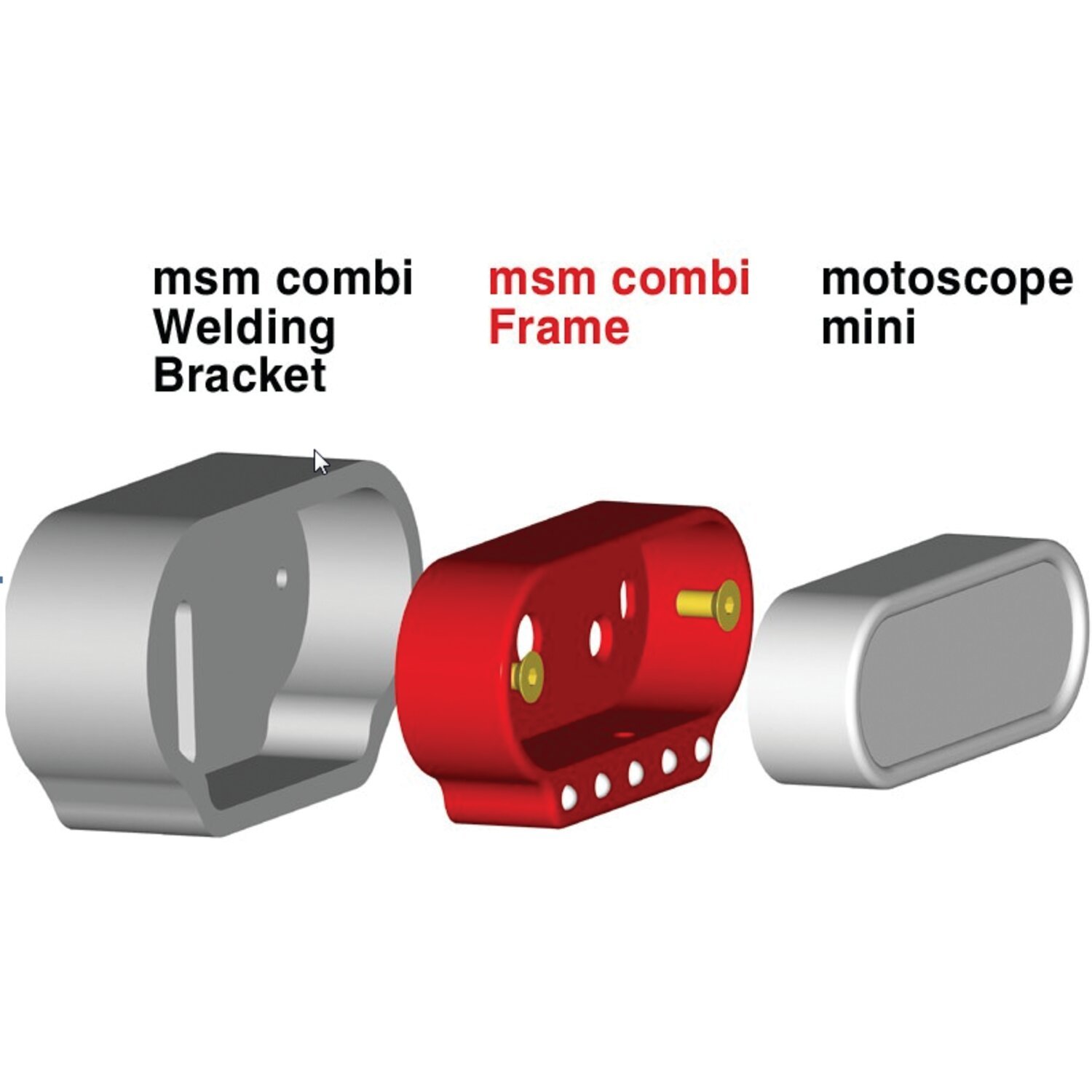 Motogadget, MSM Combi Frame with indicator lights, Polished