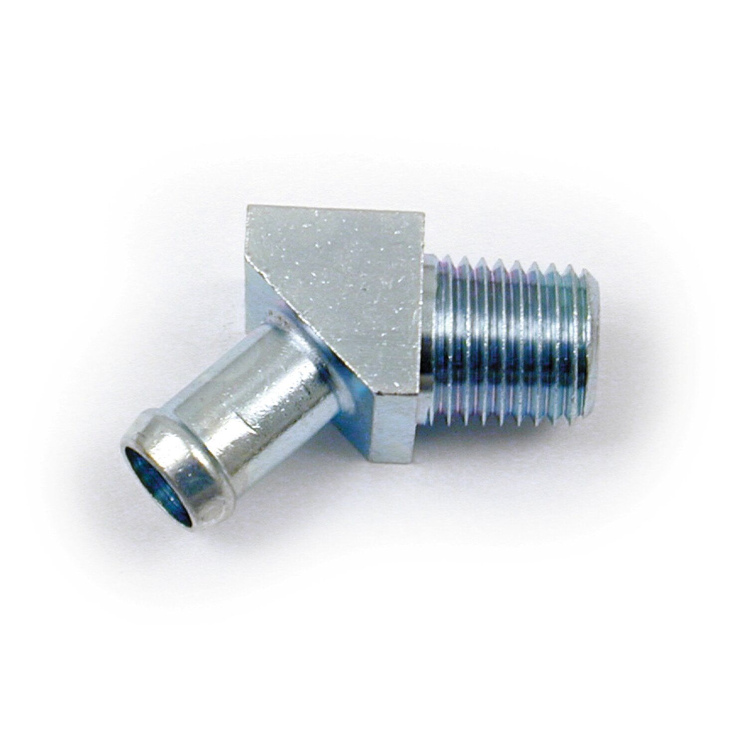 Oil hose fitting, 45 degrees. 1/4" NPT to 3/8