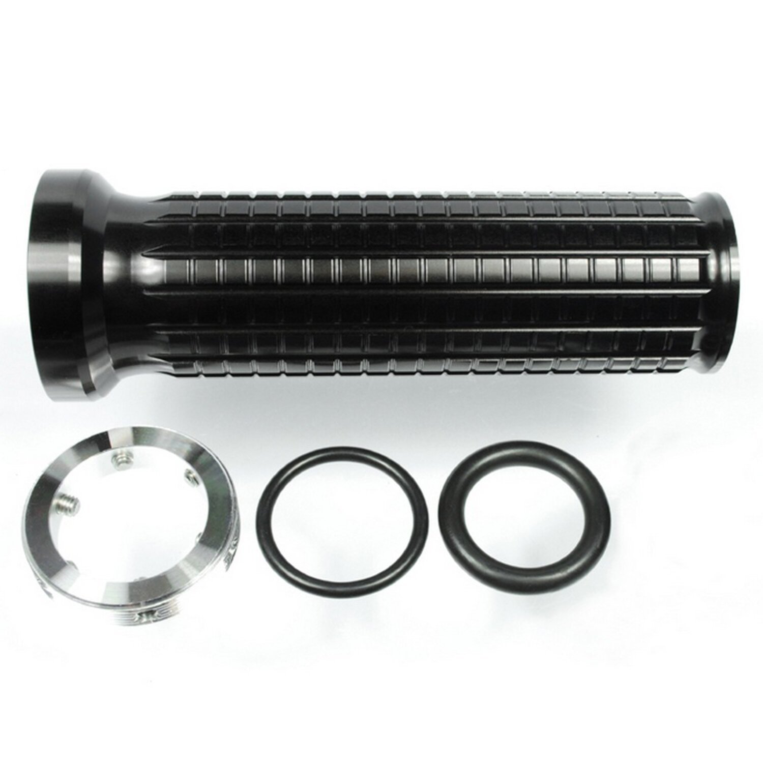 Motogadget, mo.grip aluminum handlebar grip set, Black, Matte