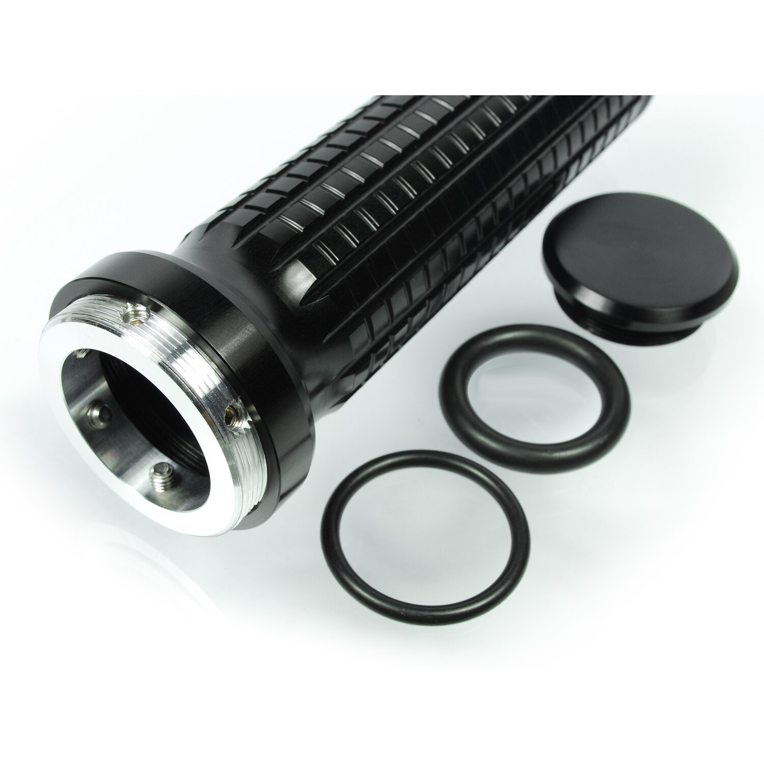 Motogadget, mo.grip aluminum handlebar grip set, Black, Matte