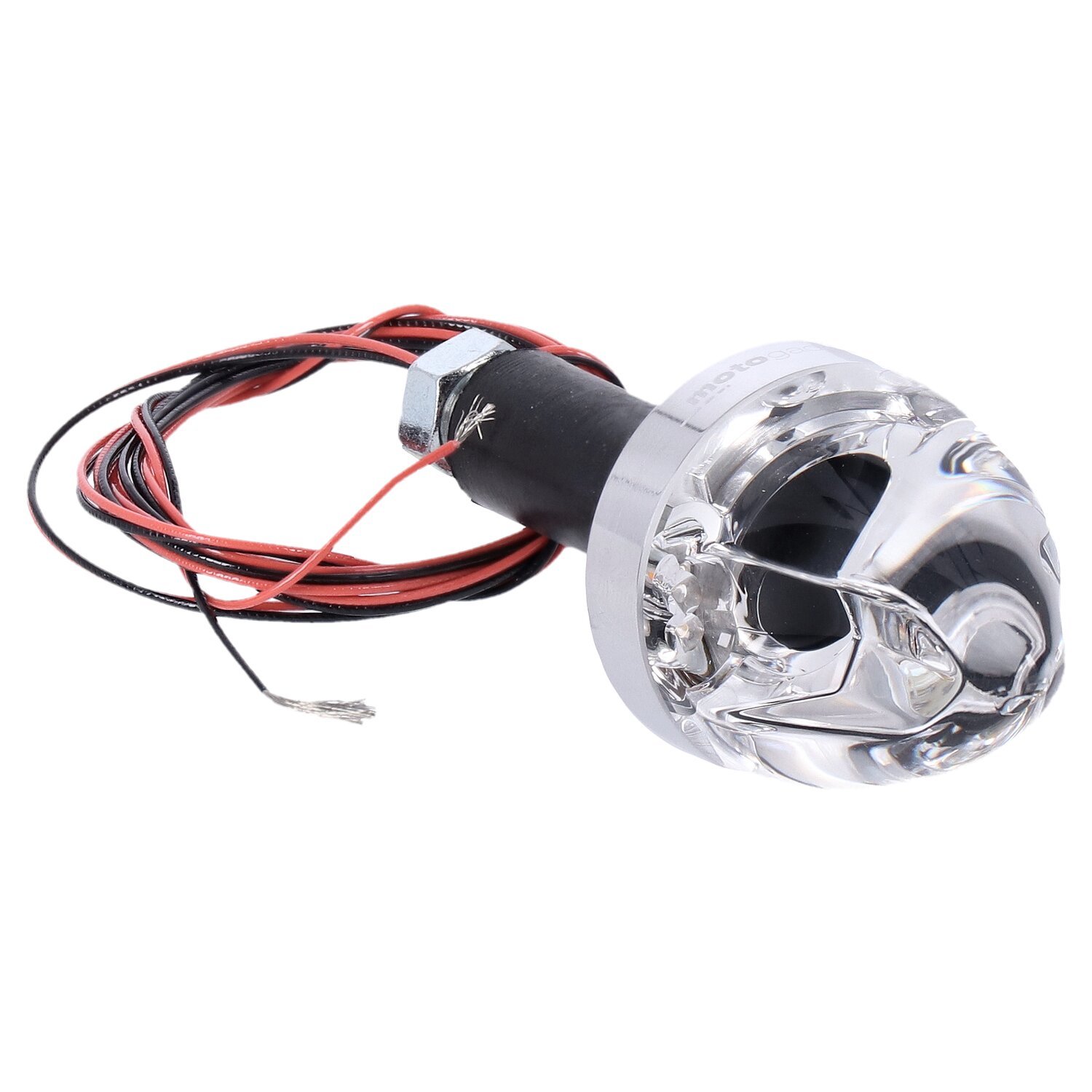 Motogadget, mo.blaze cone in-bar turn signals, Silver, Polished
