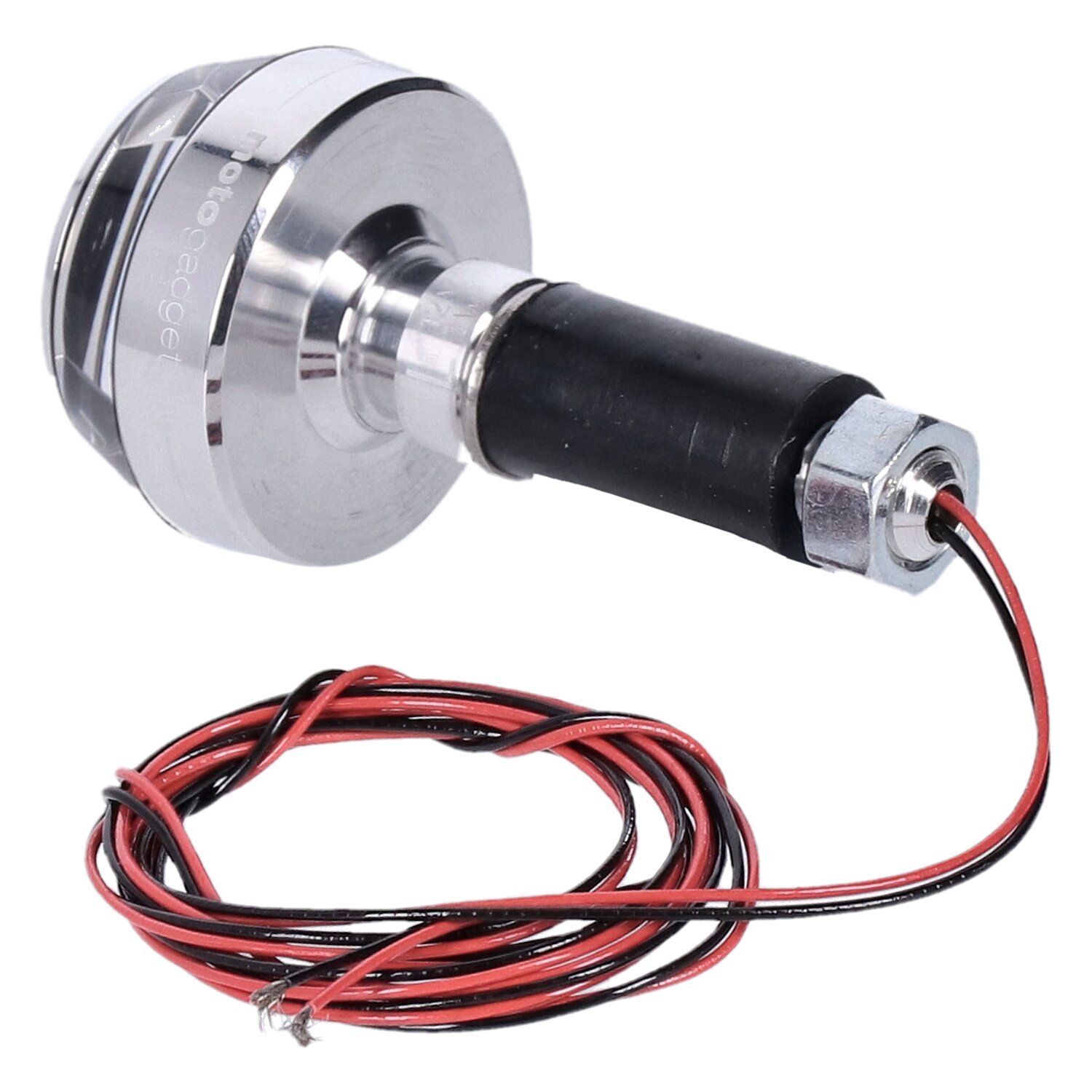 Motogadget, mo.blaze disc LED turn signal. Polished, left, Silver