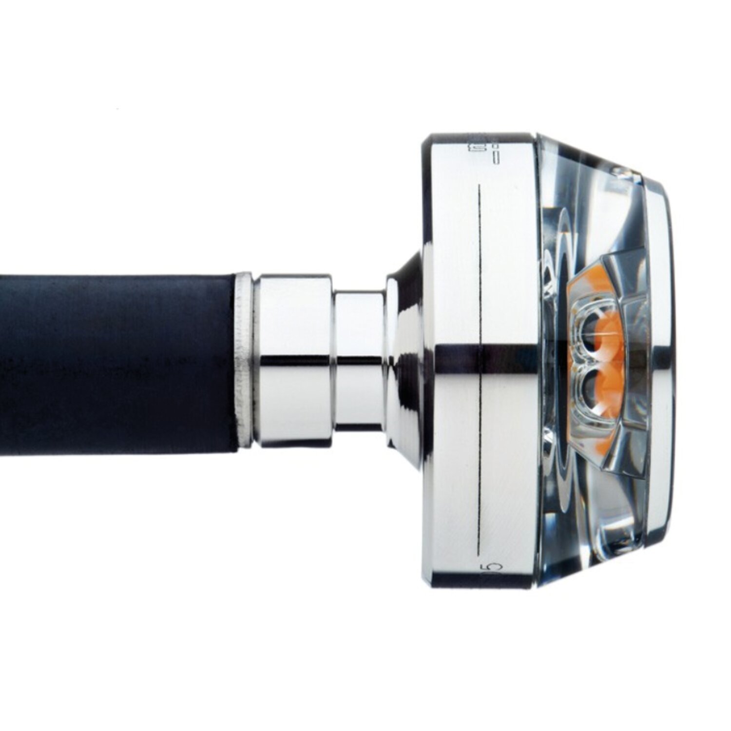 Motogadget, mo.blaze disc LED turn signal. Polished, right, Silver