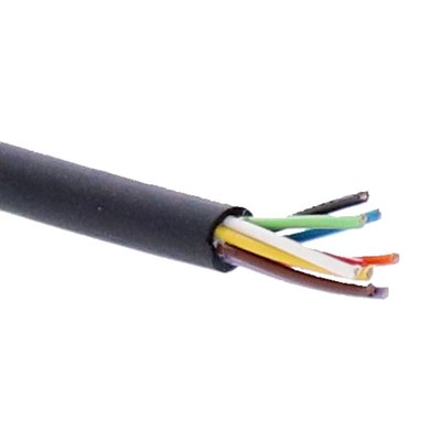 Wiring harness cable with 9 individual strands. Perfect to lengthen the wiring on Motogadget speedometers or other low power electrical installations that require multiple wiring. 
- 9 x 0.15 mm² square cross section 
- 0.3A maximum current
- 4mm outer diameter
- Sold per 2 meter 
