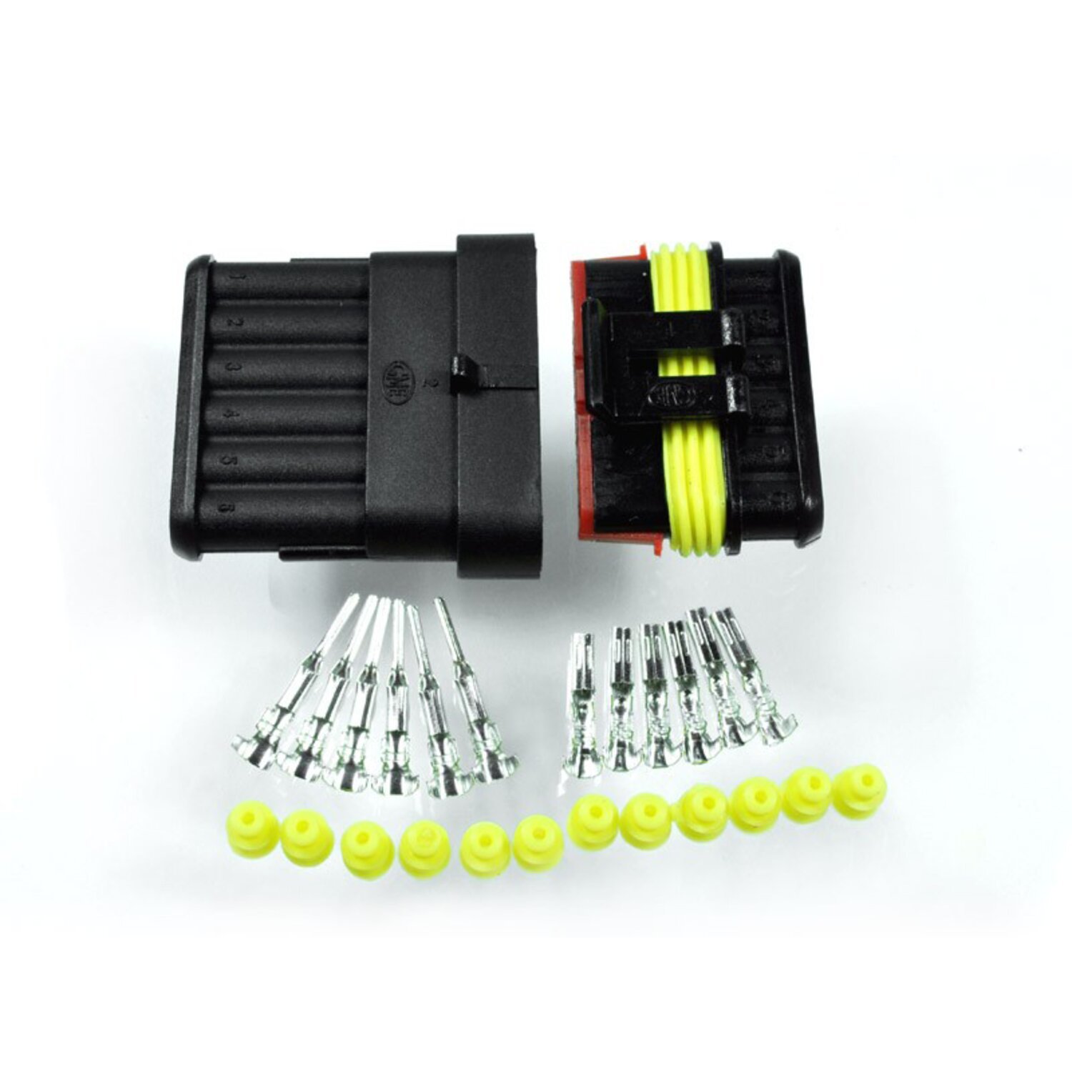 Motogadget, Super Seal AMP style connector kit. 6-pins