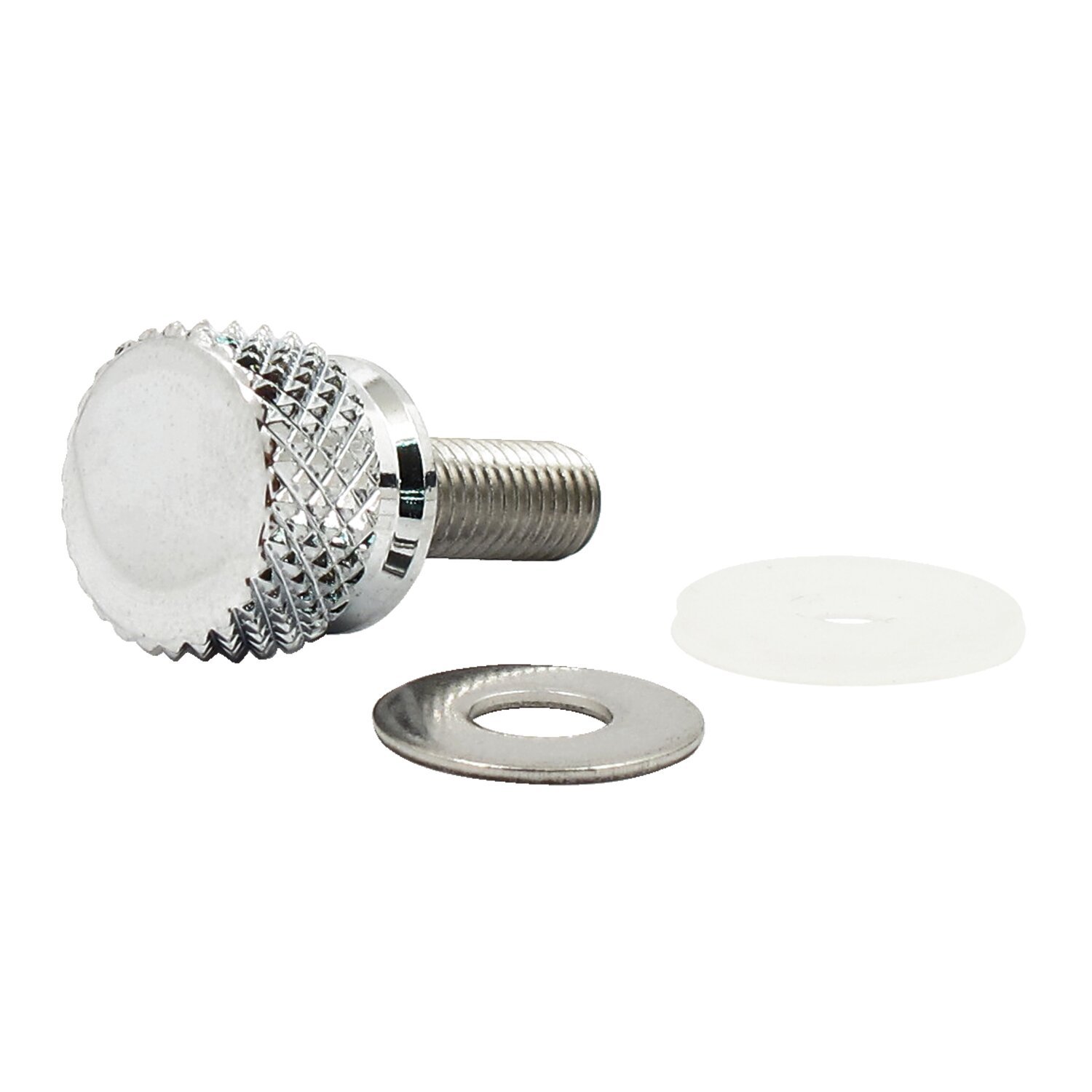 Thumb screw kit for seat. Grooved, chrome