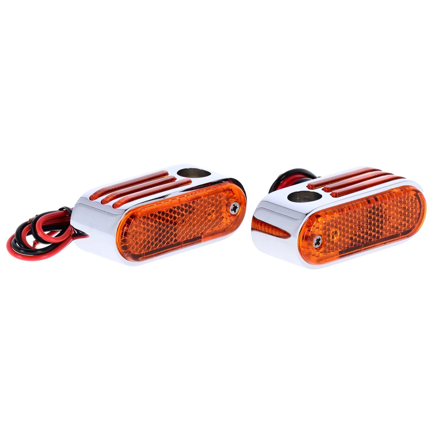 Lango side lighters, turn signals. Chrome, Yellow