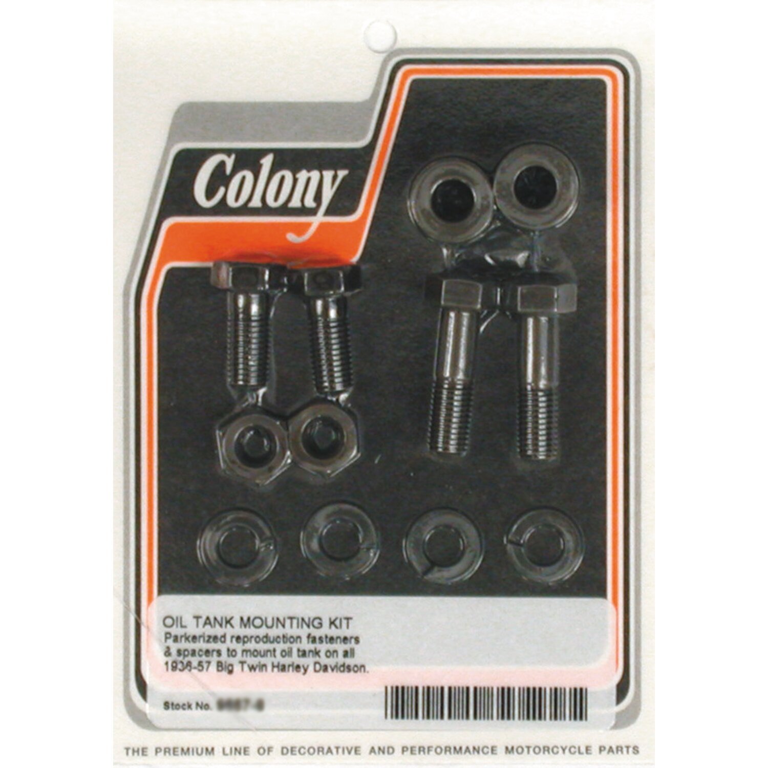 Colony, oil tank mount kit, Black, Matte