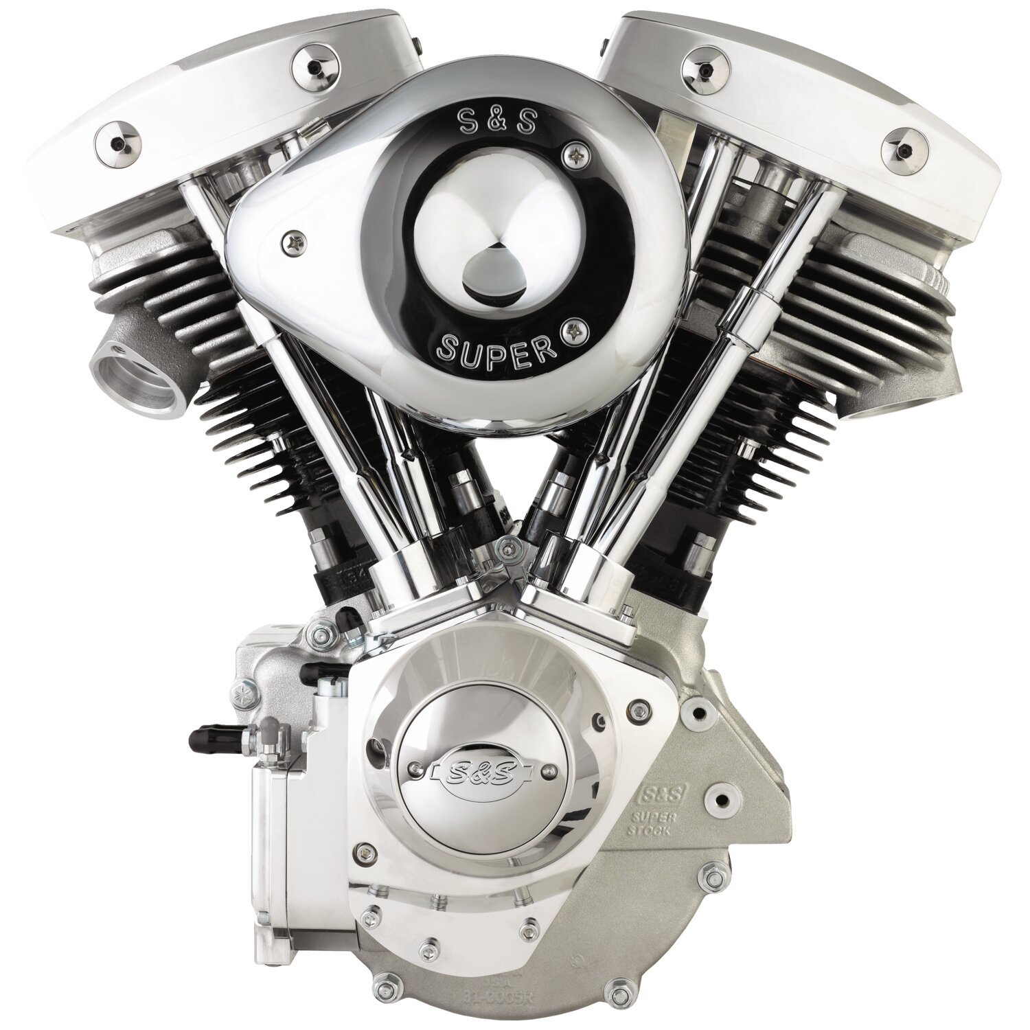 S&S, 93ci assem. compl. engine 8.2:1cr, Black, Raw
