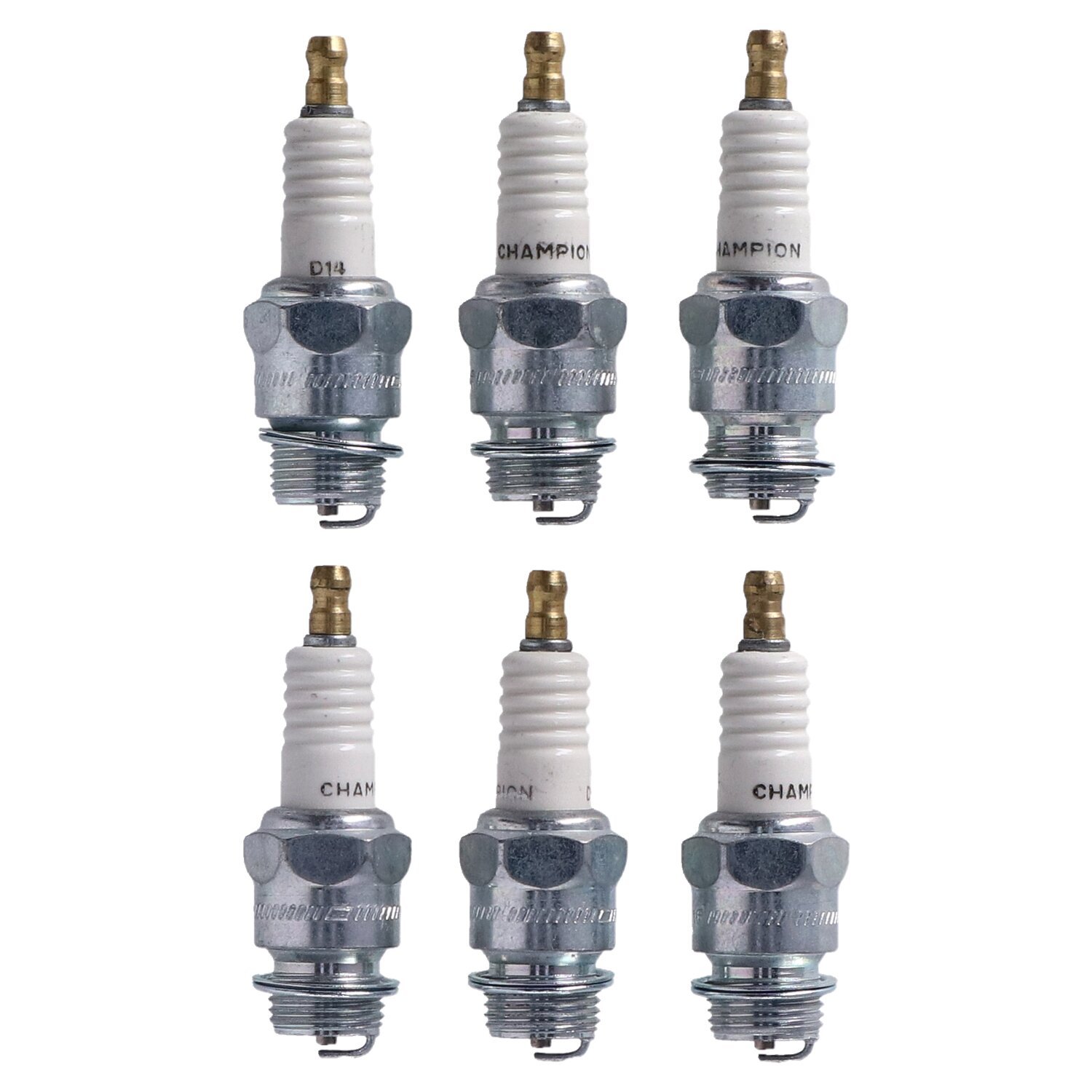 Champion, Copper Plus spark plug. D14, Chrome