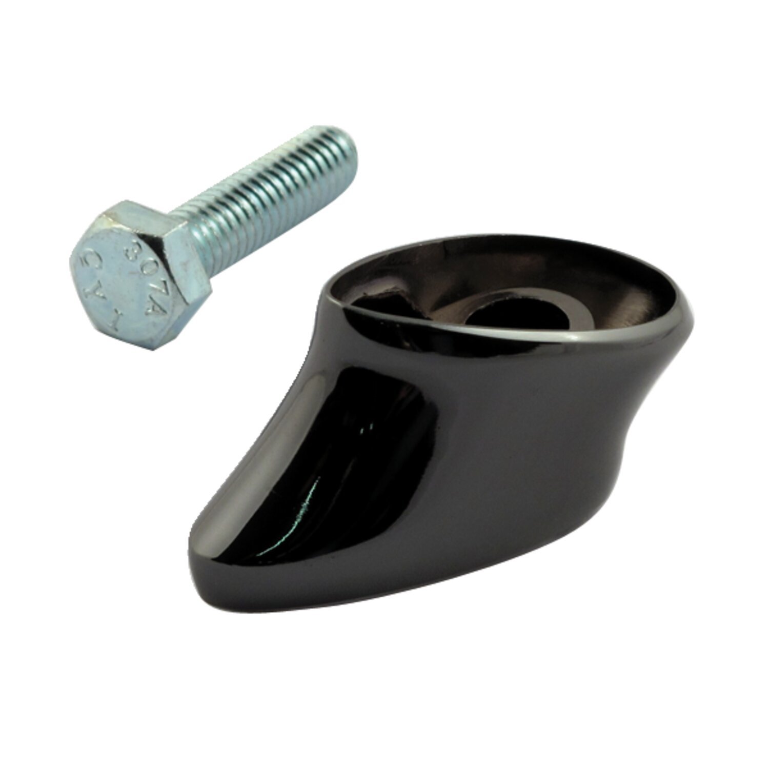 Chris Products, turn signal support. Black nickel, Matte