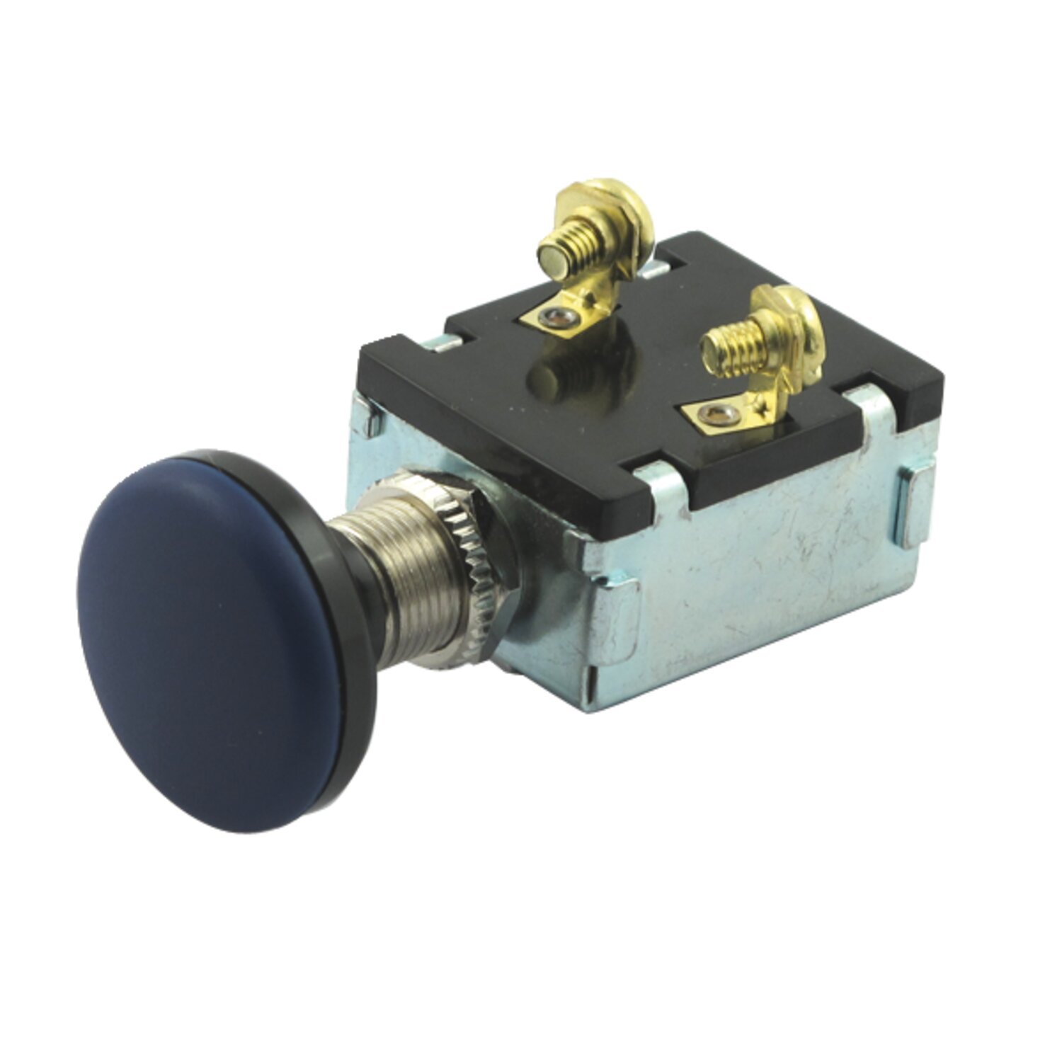 Chris Products, push-pull switch. Blue illuminated
