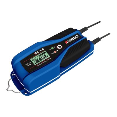 With EU wall plug. Will charge 12V & 6V lead-acid, AGM and Lithium LiFePO4 batteries. Selectable 1A or 4A charging. With digital screen. Can be used as trickle charger.
- Specific AGM mode for sealed batteries
- Digital screen with live voltage reading
- Hook attachment
- Suitable for 6V and 12V batteries
- 1A and 4A selectable charge
- Clear split between Lithium and lead-acid charging modes and algorithms
- Battery Recovery for deeply discharged batteries
- Battery health check after charging
- Maintaining mode, with 4 hour intervals voltage checks
- Protected against reverse polarity, overcharging, overcurrent, overheating and short-circuits
- User friendly detection for reverse polarity, low-voltage or damaged batteries
- IP 65 splash and dust proof for outdoor use
- Adjusts for varying A/C line voltage and delivers consistent charging current
- 8 step lead acid charging
- 7-step Lithium charging
- Input: 220-240V AC 50-60Hz
- Output: 6V or 12V 1A or 4A DC
- Dimensions: 210 x 87 x 50mm
- Weight: 0.6 kg
- IP rating: IP 65
- Battery: 4-80 Ah > Charge, 4 - 120 Ah > Maintenance