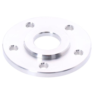 Special aluminum spacers for brake rotors.
- 5/16" thick (7.94mm)
- 3/8" mounting hole diameter
- 56mm center