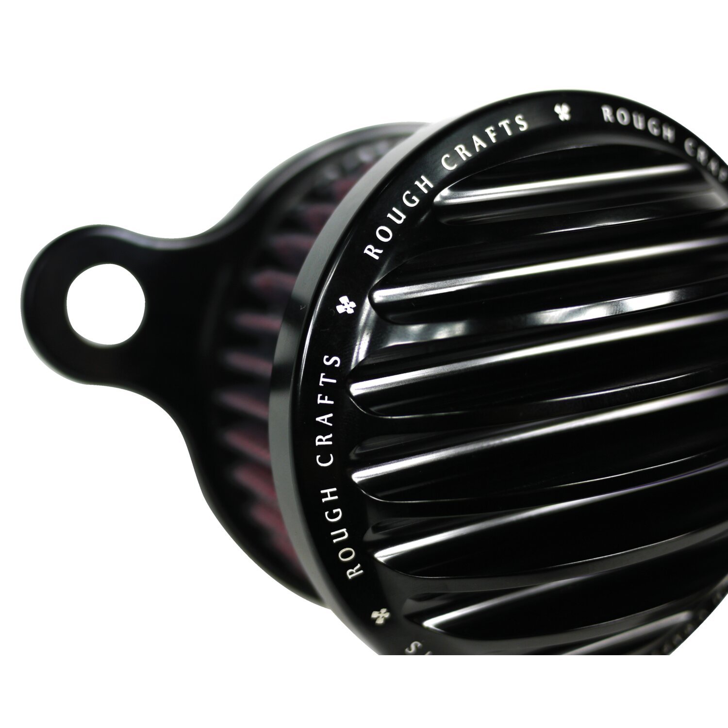 Rough Crafts, air cleaner kit, Black, Polished