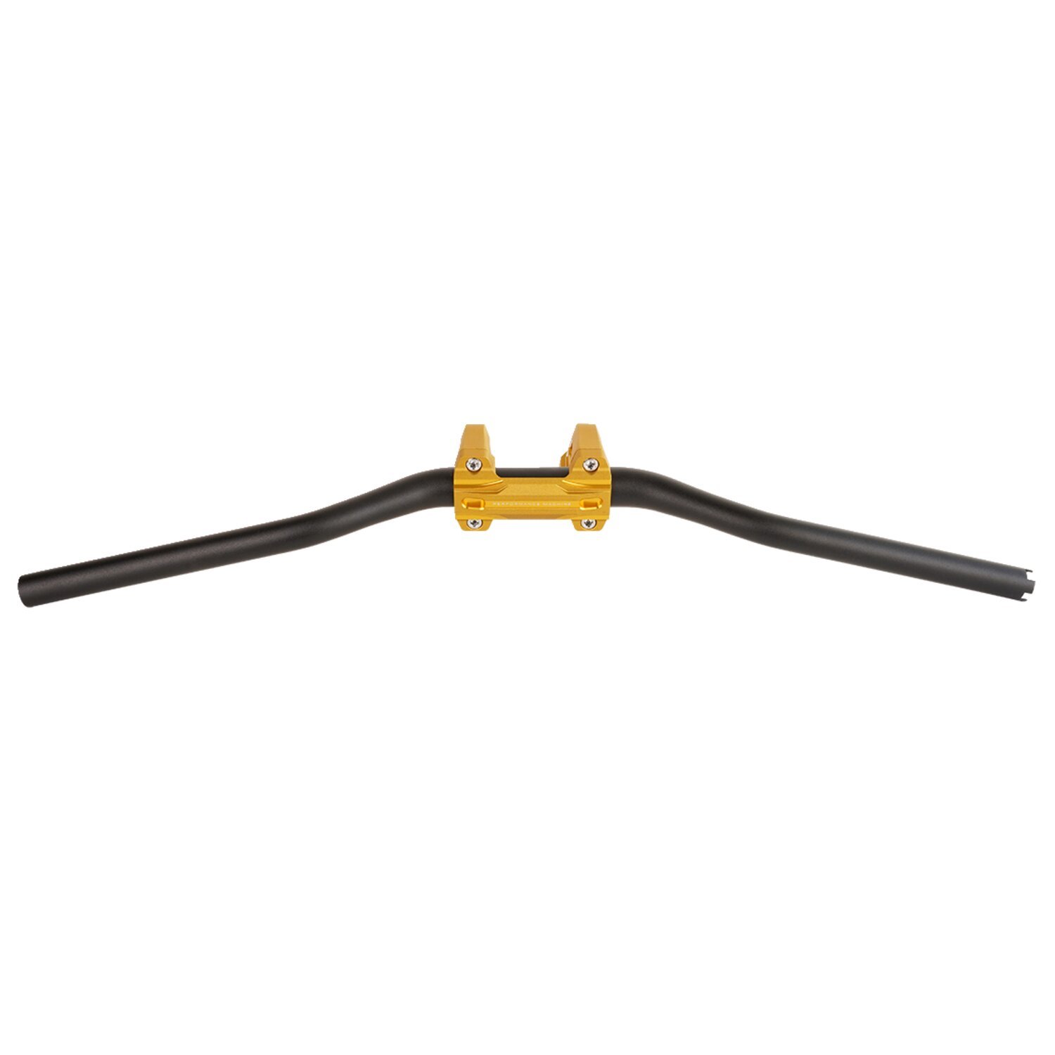 PM, 1-1/4" Phatbar & 9" riser kit. Gold Ops, Black, Anodized