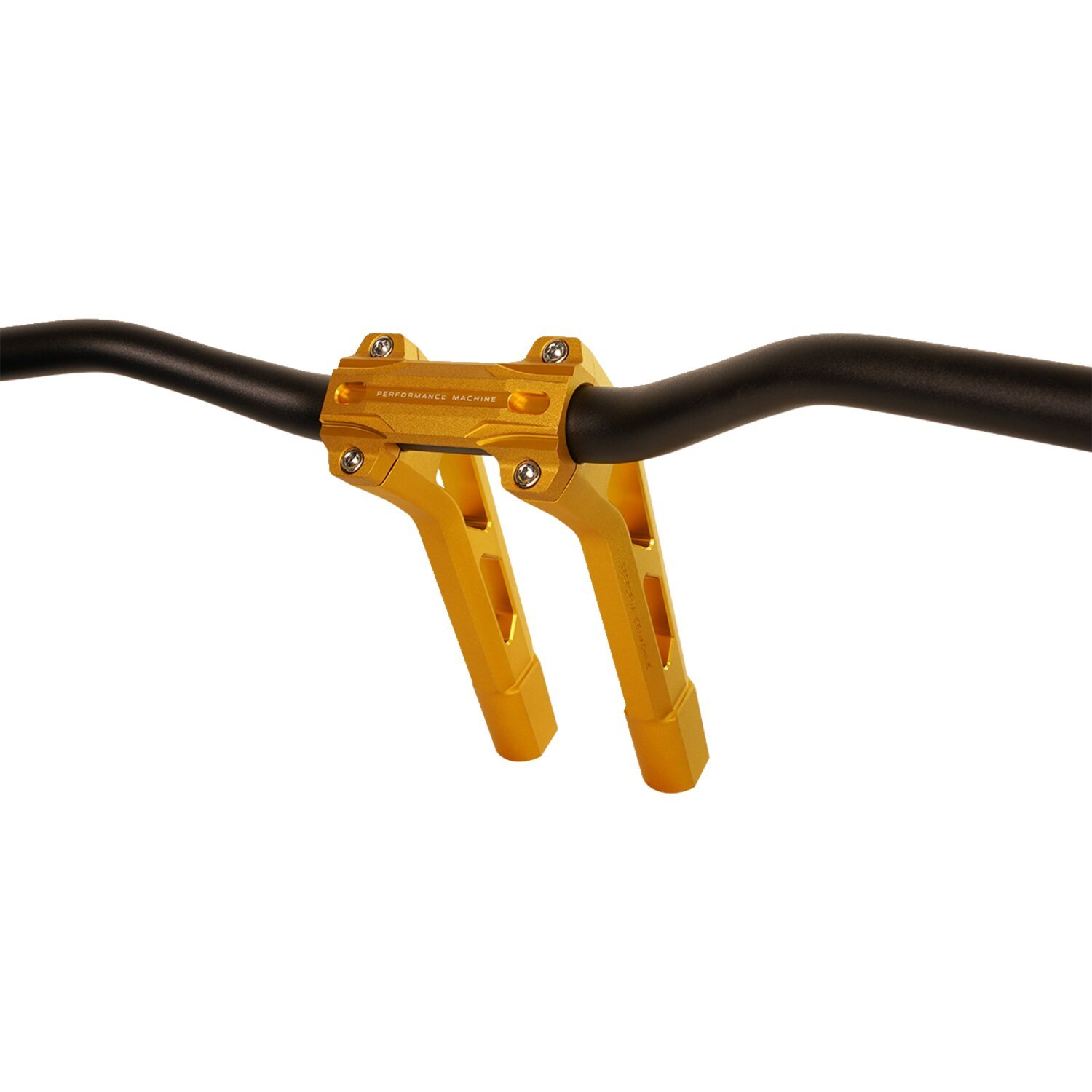 PM, 1-1/4" Phatbar & 12" riser kit. Gold Ops, Anodized