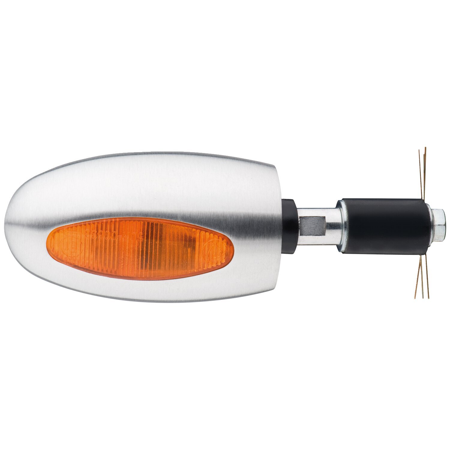 Kellermann, BL 1000 halogen turn signal. Satin aluminum, Orange