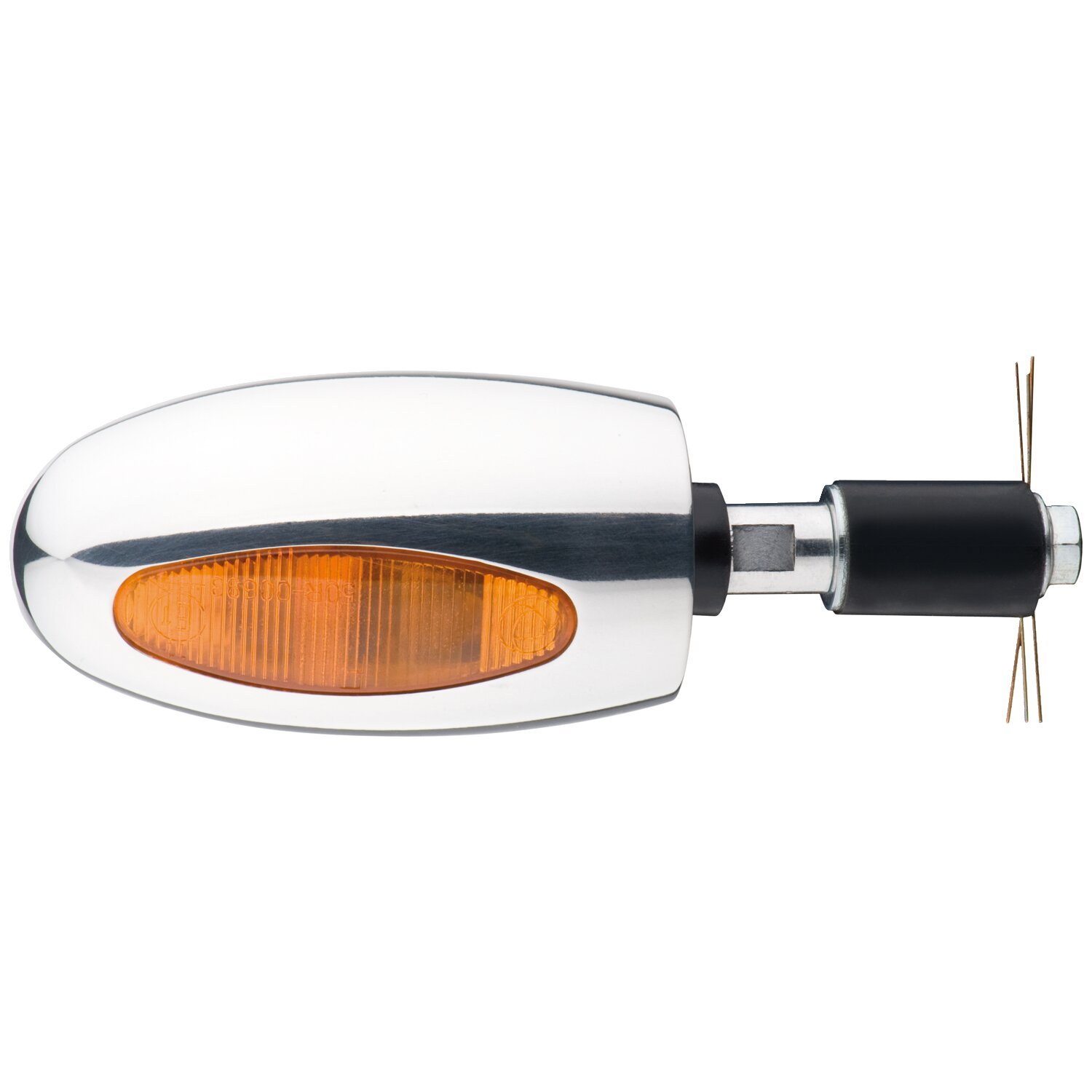 Kellermann, BL 1000 halogen turn signal. Polished aluminum, Orange