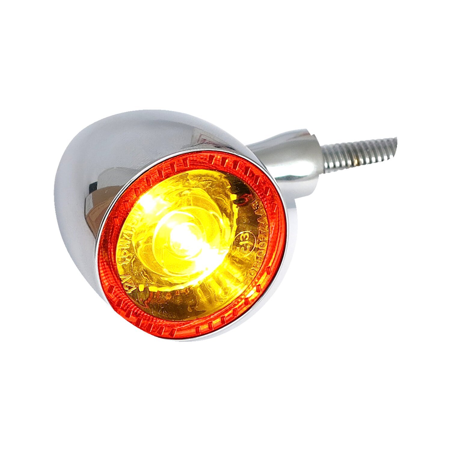 Kellermann, Bullet 1000 DF 3-1 turn signal/taillight combo, Red, Chrome