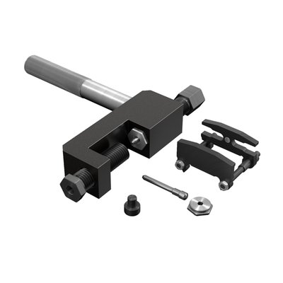 Breaks & rivets all 420 to 630 chains on-bike with hollow nose master link pins. Includes a small pin to service 420 series chains.